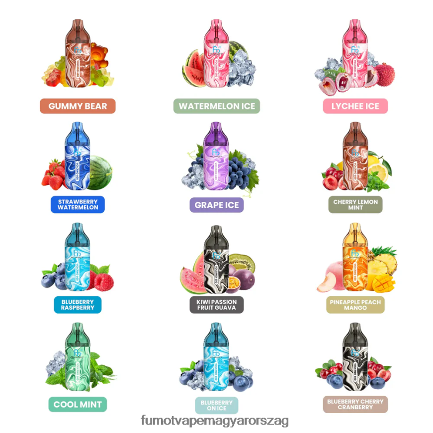 ananász őszibarack mangó Fumot flavors 6ZBT2B294 Fumot Volcano 600 tpd-kompatibilis eldobható vape - 2 ml (3 darabos készlet)
