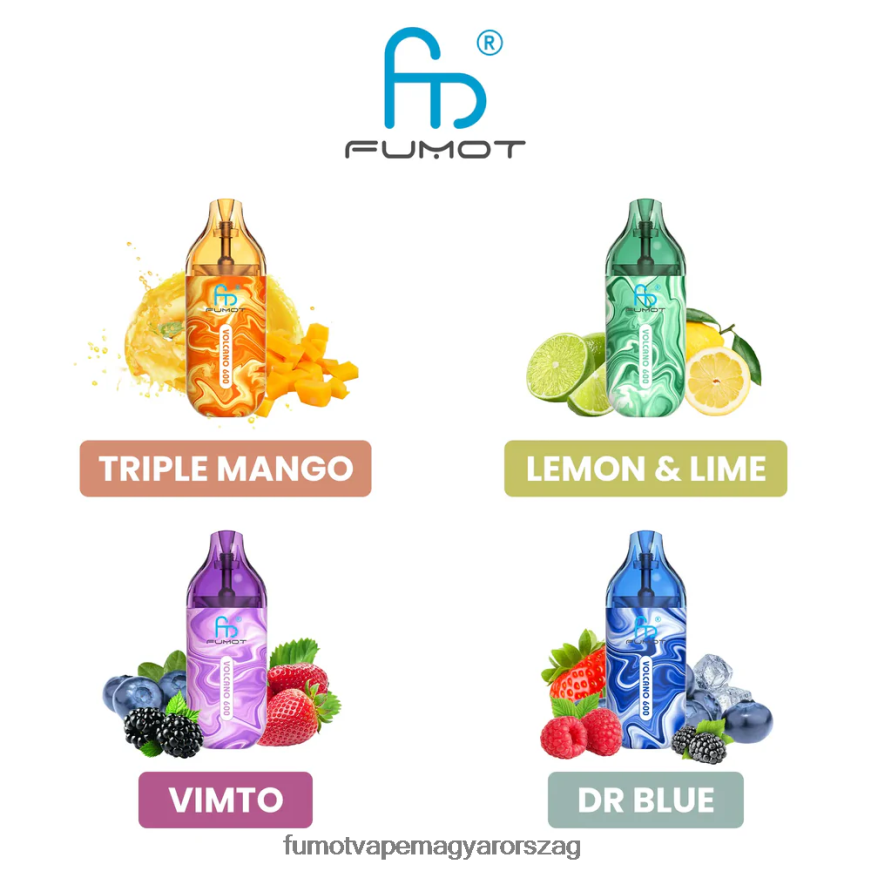 hűvös menta Fumot vape Europe 6ZBT2B301 Fumot Volcano 600 tpd-kompatibilis eldobható vape - 2 ml (3 darabos készlet)