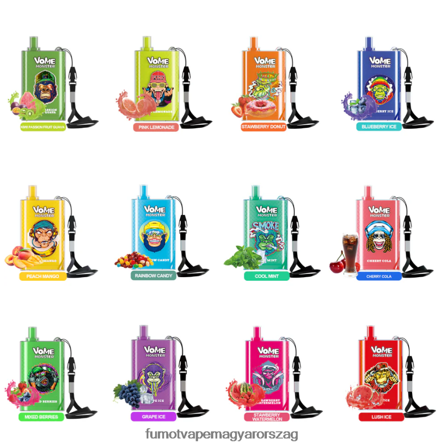 szivárványos cukorka Fumot vape sale 6ZBT2B435 Fumot Vome Monster 10000 eldobható vape pod eszköz - 20 ml (1 darab)