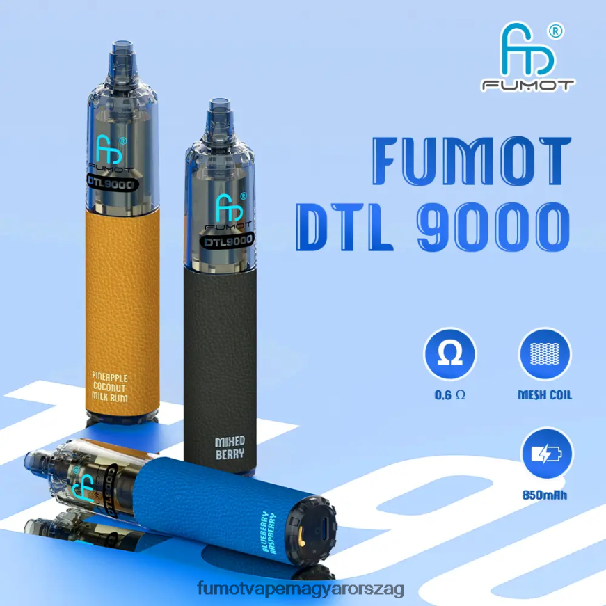 őszibarack mangó Fumot vape Europe 6ZBT2B371 Fumot DTL eldobható vape toll 9000-18ml (1 db)