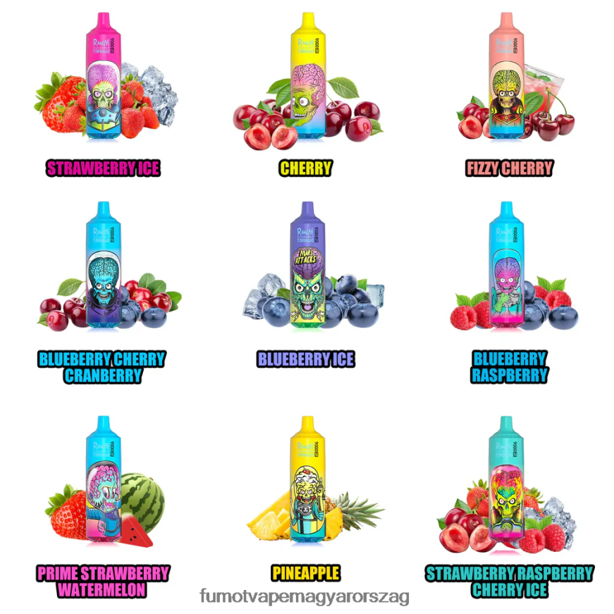 ananász Fumot flavors 6ZBT2B224 Fumot Tornado 1 db 9000 pro 18ml eldobható vape