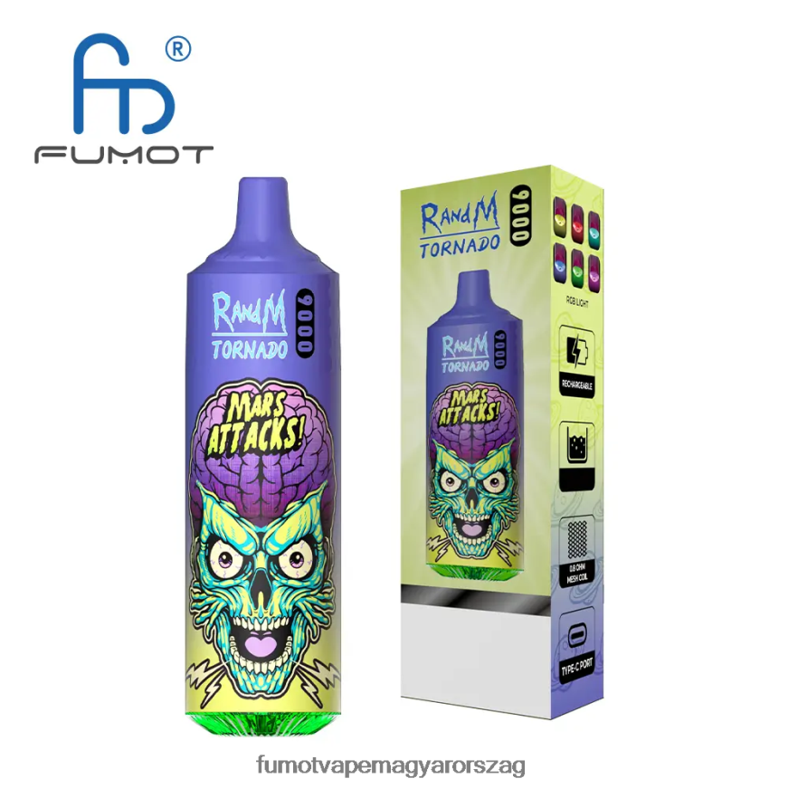 eper jég Fumot vape Magyarország 6ZBT2B36 Fumot Tornado eldobható vape toll 9000 - 18ml (1 db)