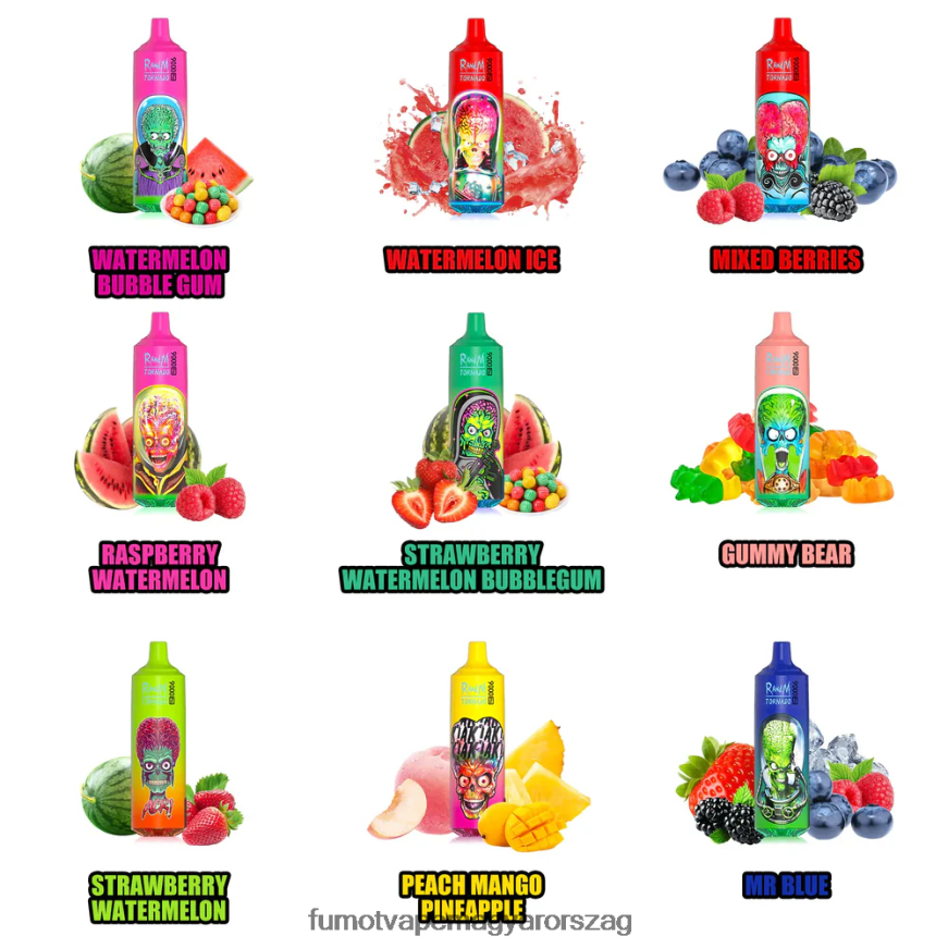 málnás görögdinnye Fumot vape flavours 6ZBT2B247 Fumot Tornado eldobható vape 9000 pro - 18ml (1 db)