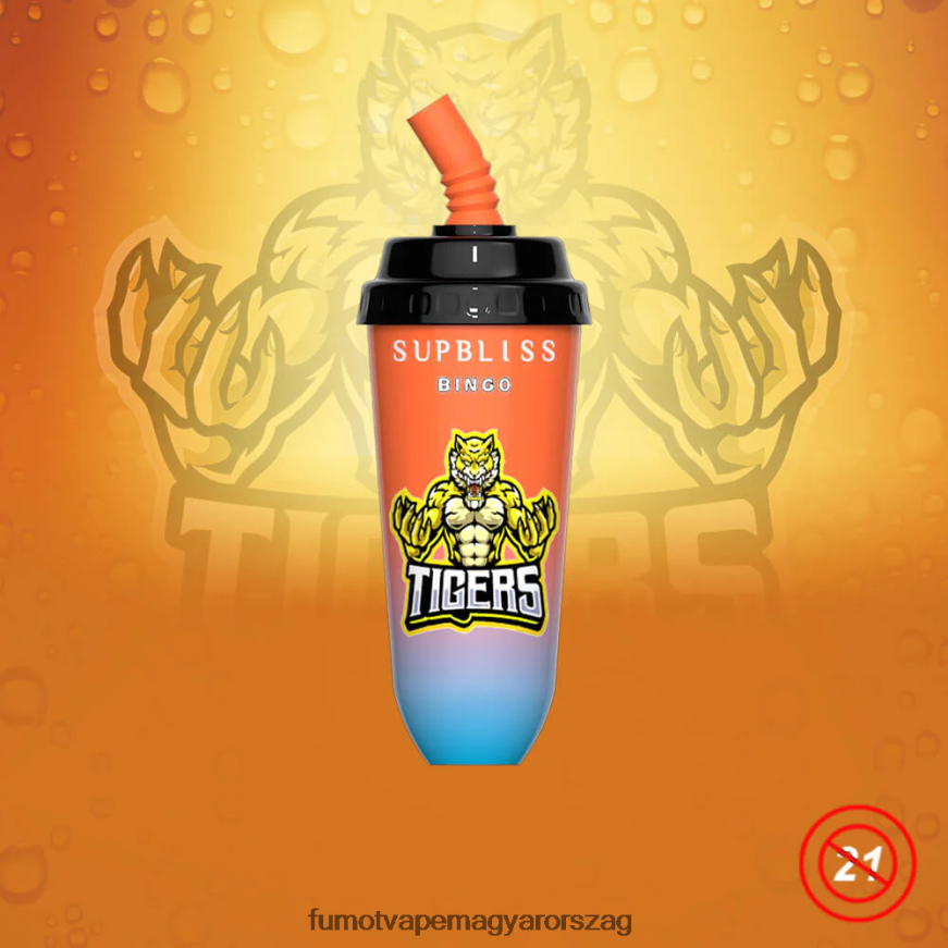 őszibarack mangó Fumot flavors 6ZBT2B404 Fumot Supbliss Bingo 16 ml-es 8000-es eldobható vape pod eszköz (1 db)