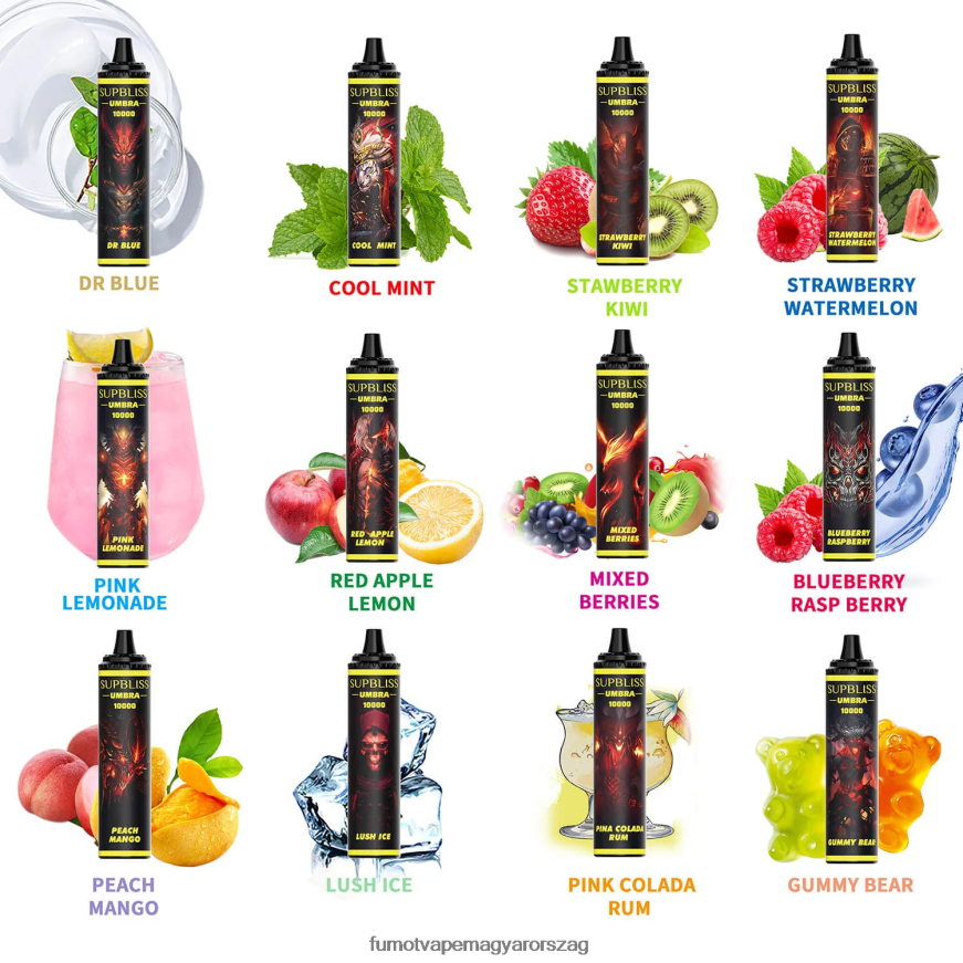 dr. kék Fumot vape flavours 6ZBT2B477 Fumot Supbliss Umbra 10000 (1 db) eldobható vape toll - 20ml